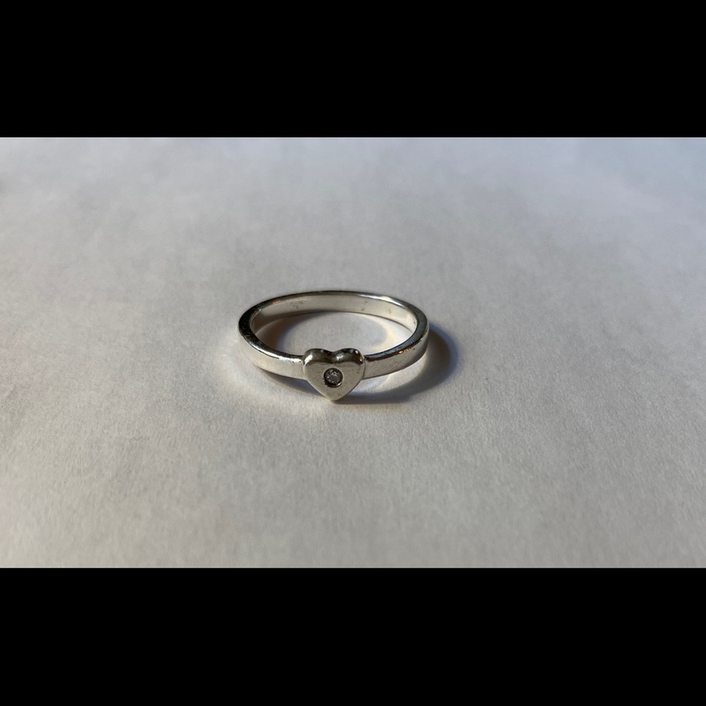 Tiffany & Co - Heart Ring w/ Diamond Center Stone